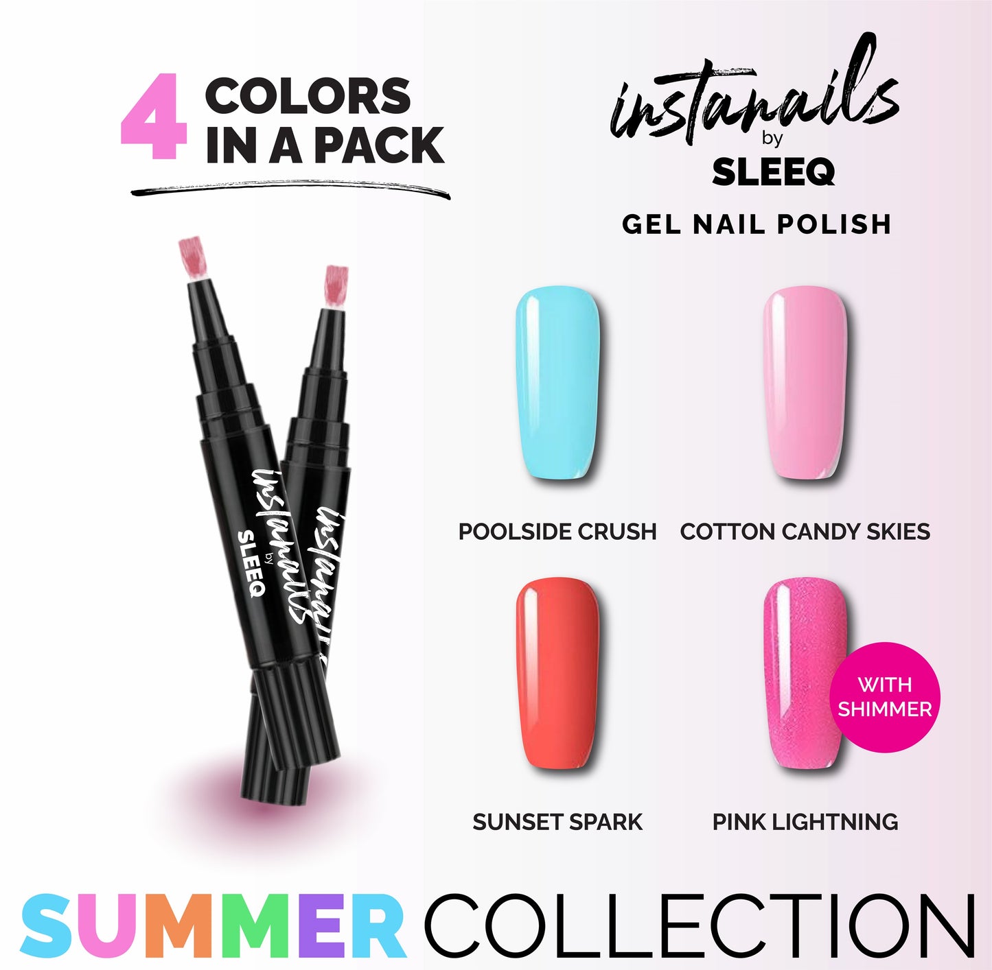 InstaNails – The Easiest Way to Do Your Nails - 8 Amazing Shades + LED Lamp