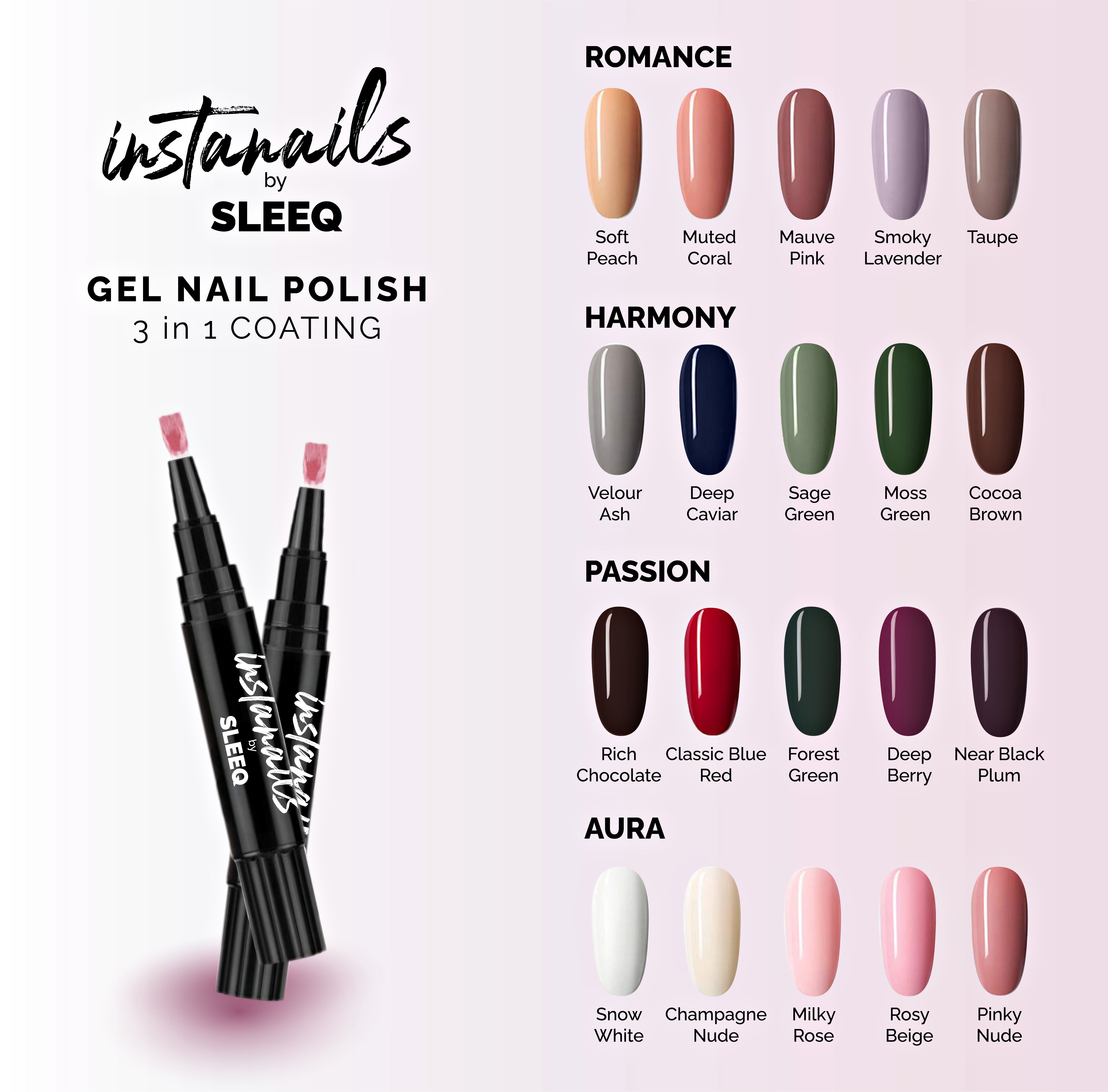 InstaNails™ – Nail Polish Pen - 5 Colors Per Set